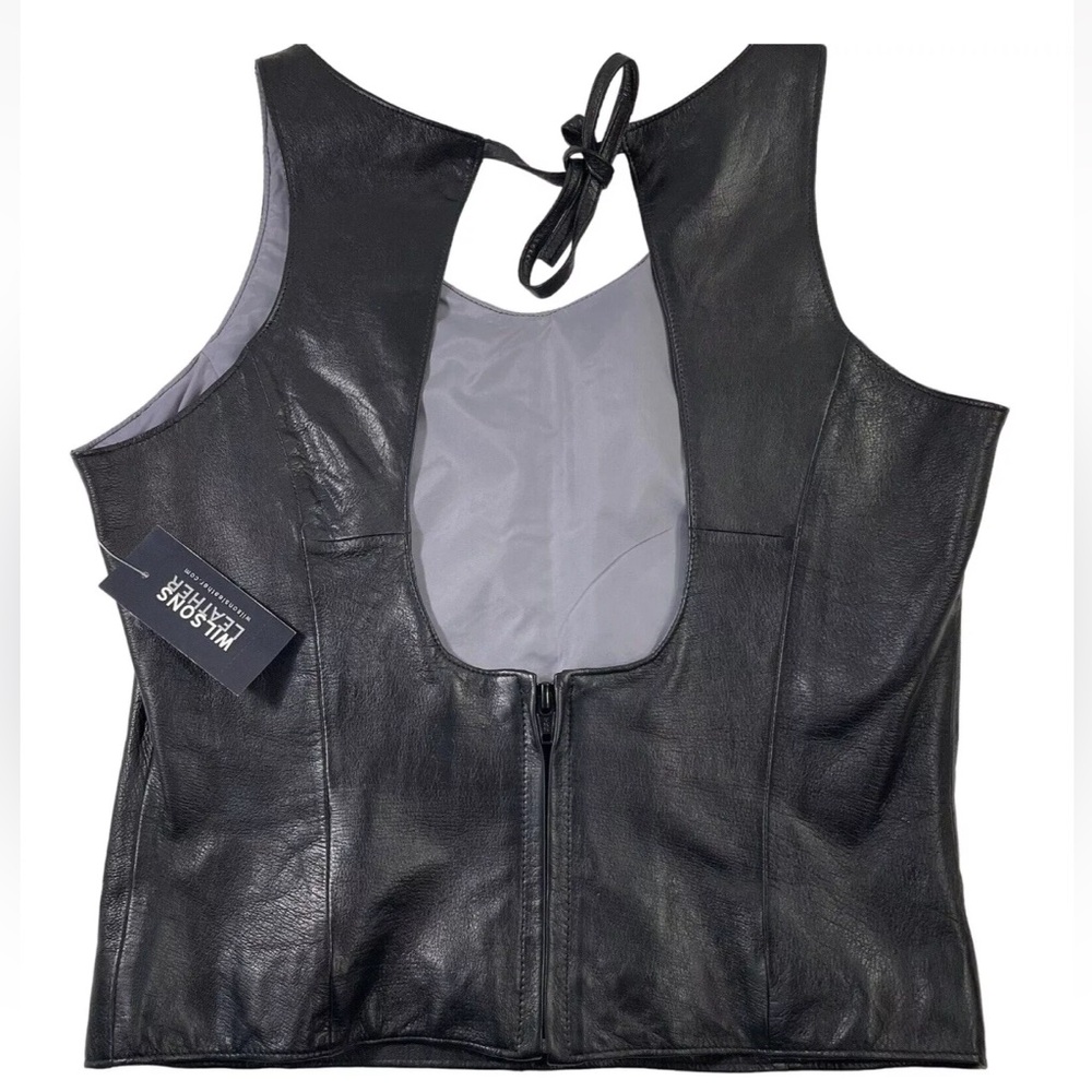 🎁👀 NWT Wilson’s Genuine Leather Keyhole Top 18” bust M / L Brand New Vintage 90s